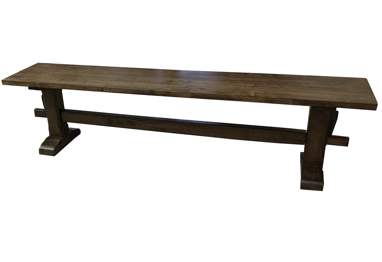 Dark Walnut Trestle Bench