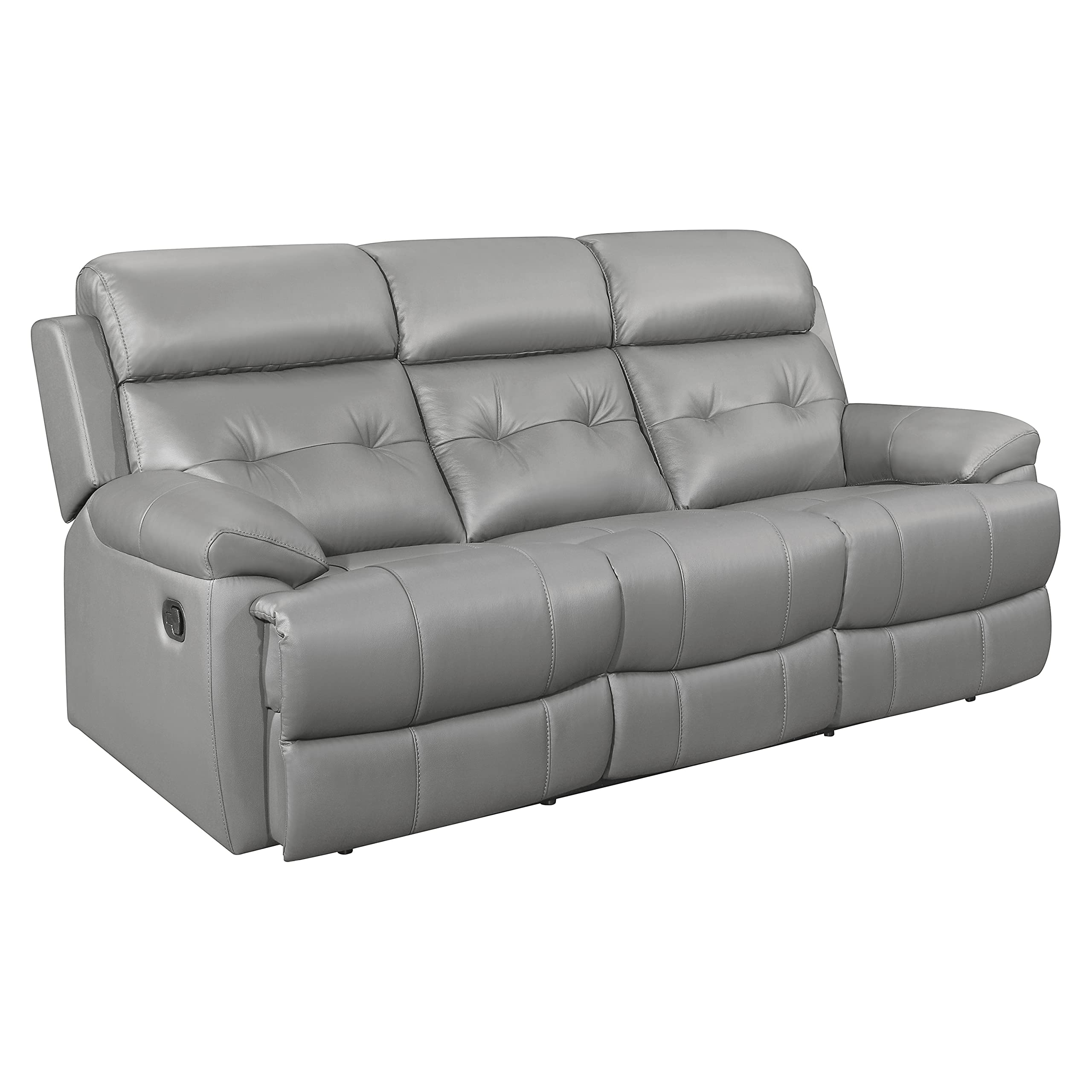 Inkwood Wall-Hugger Manual Double Reclining Sofa, Gray