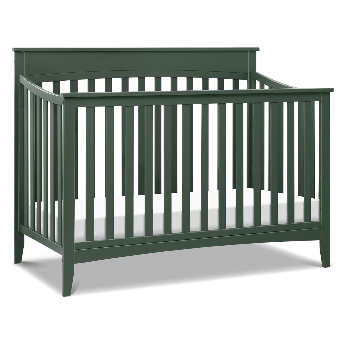 4-in-1 Convertible Crib - GREENGUARD Gold Certified Crib - Baby Crib Convertible to Toddler Bed, Daybed & Full-Size Bed - Wooden Baby Crib with 4 Adjustable Heights - Forest Green