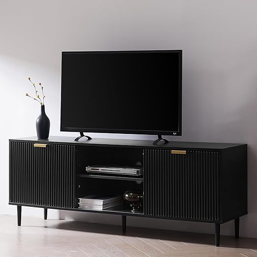Modern TV Stand, Fluted TV Consoles for Living Room 65+ Inch TV