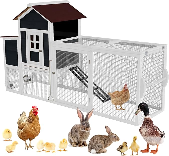 RoostEase Chicken Coop with Wheels & Predator-Proof Wire