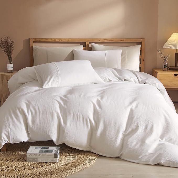 100% Linen Duvet Cover King - Super Soft French Linen Comforter Cover Breathable