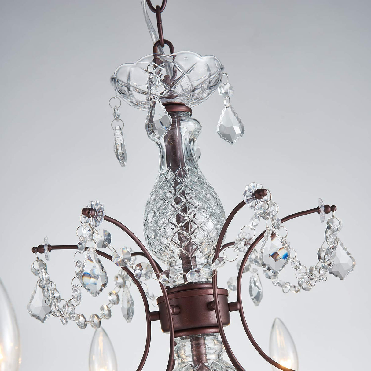 6 Light Crystal Chandelier Light Fixture Modern Chandelier Crystal Lighting