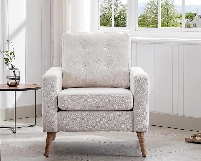 StoneCraft Arlo Tufted Accent Armchair – PU Leather