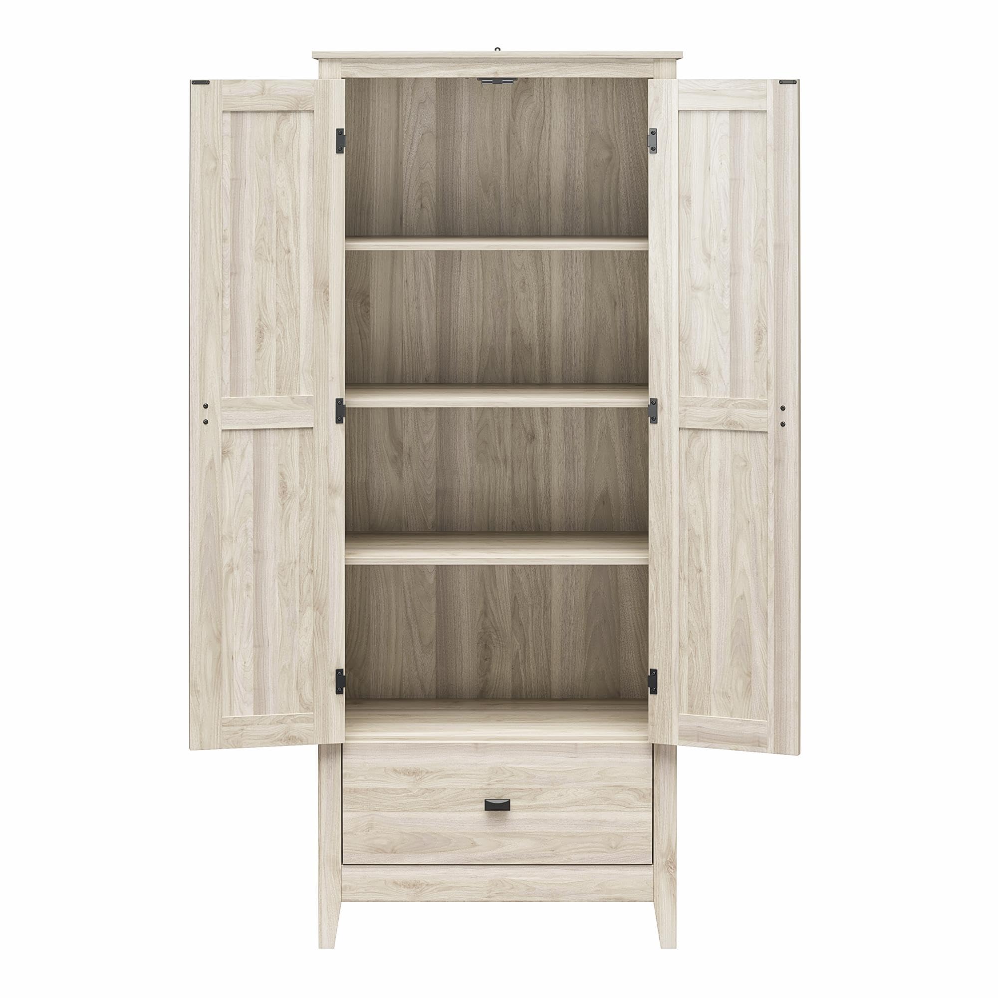Evolution Farmington 30" Wide Storage Cabinet, Light Walnut
