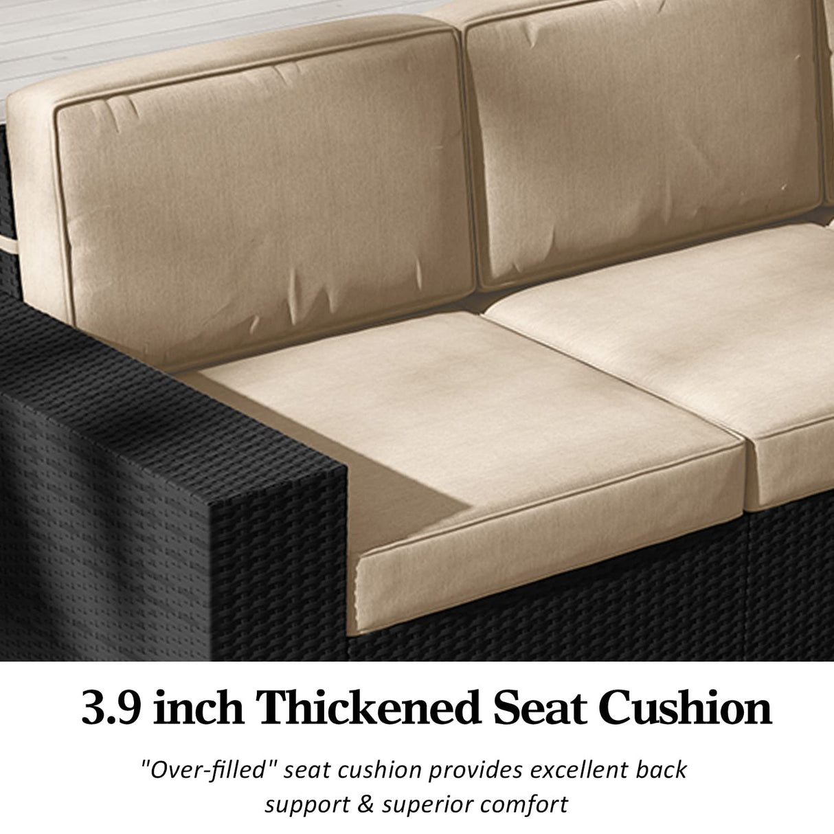 Outdoor Patio Furniture Set Sectional Conversation Sofa Set