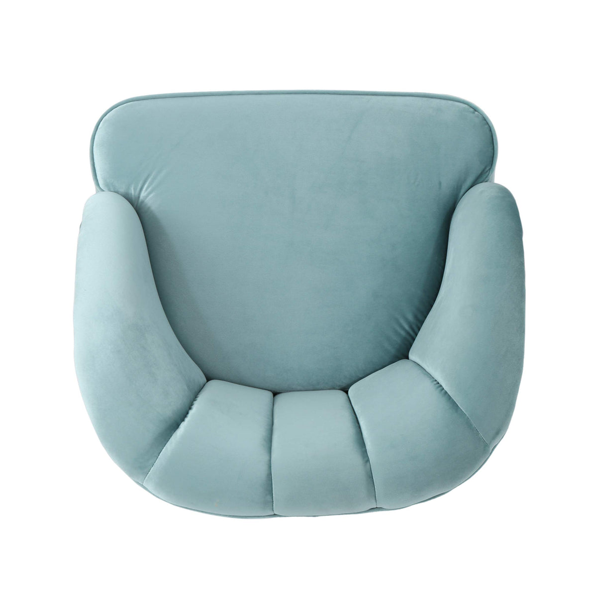 Amaia Modern Velvet Club Chairs, 2-Pcs Set, Seafoam Blue / Walnut
