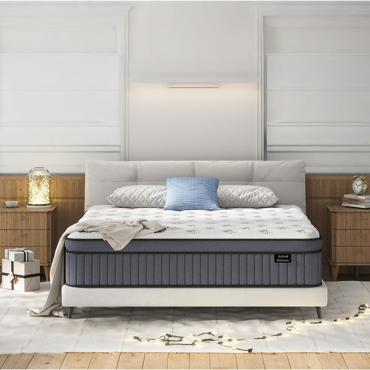 Queen Size Mattress, Upgrade Strengthen 12 Inch Firm Hybrid Queen Mattress in a Box