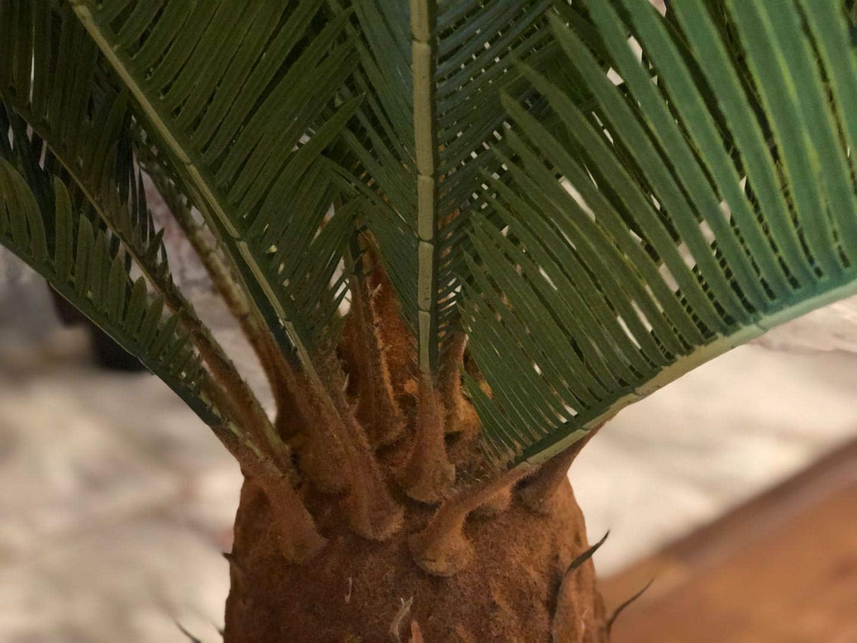 Gorgeous 3 Feet Cycas Revoluta Sago Palm Tree Artificial Plant with Nursery Pot,