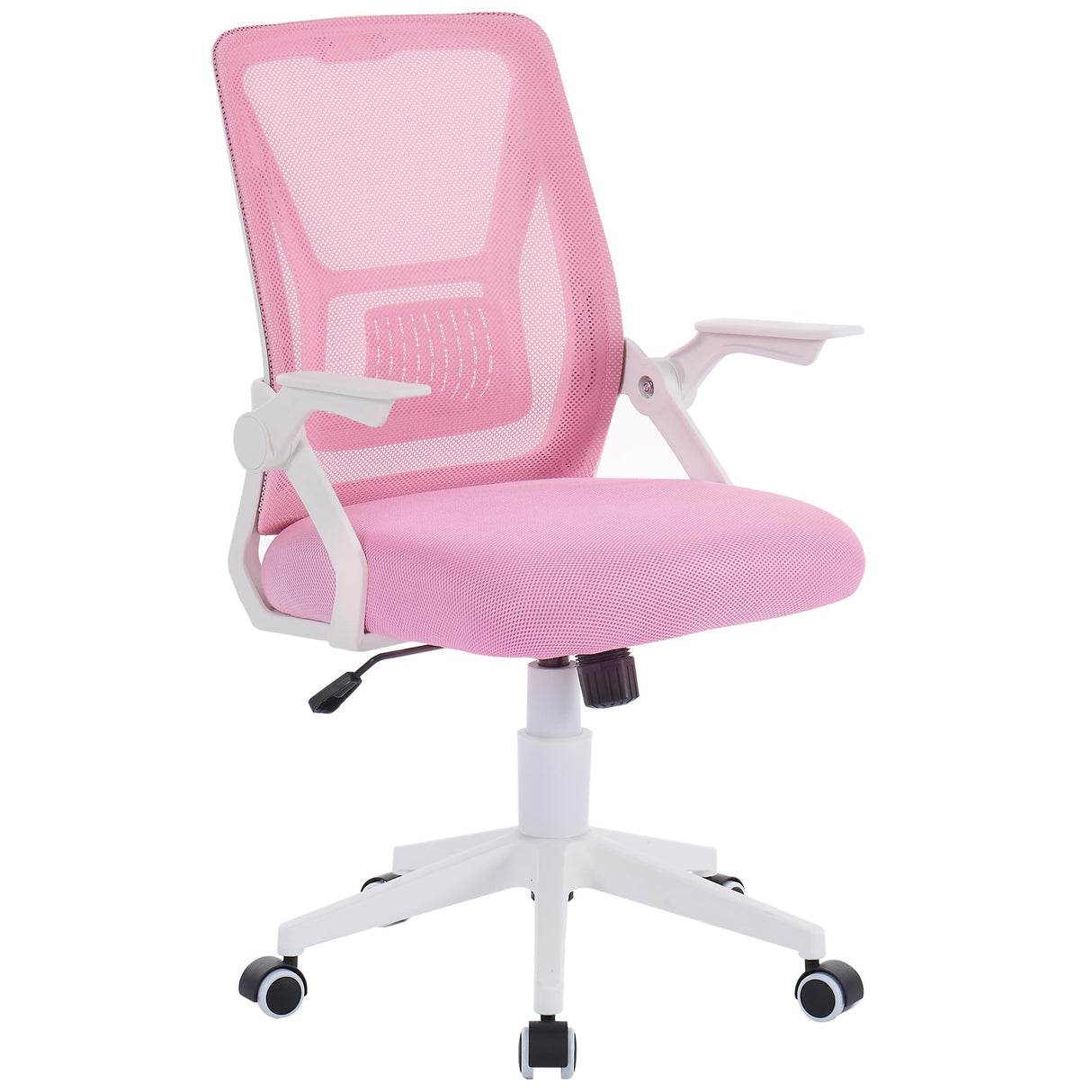Mid-Back Swivel Ergonomic Office Chair with Adjustable Arms Mesh Lumbar Support