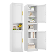 71" Metal Bathroom Cabinet with Doors, Slim Bathroom Storage Cabinet