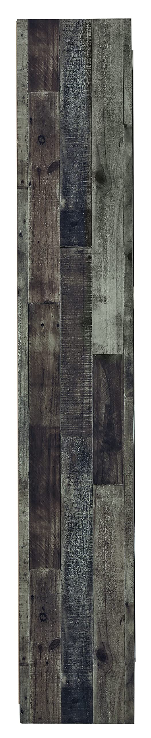 Derekson Rustic Pine Grain Finished Pier with 3 Adjustable Shelves, Multi Dark Gray