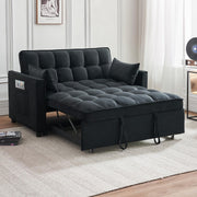 Futon Sofa Bed, Modern Velvet 3 in 1 Convertible Sleeper Sofa Couch Bed