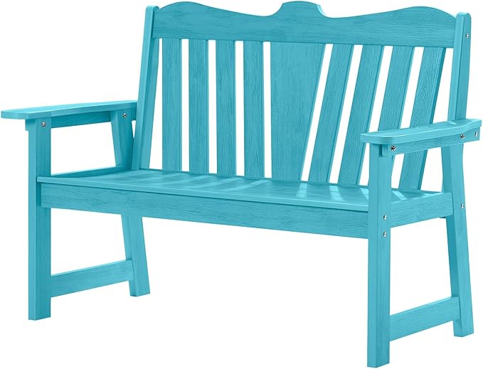 Outdoor Bench, 2-Person Weatherproof Garden Bench