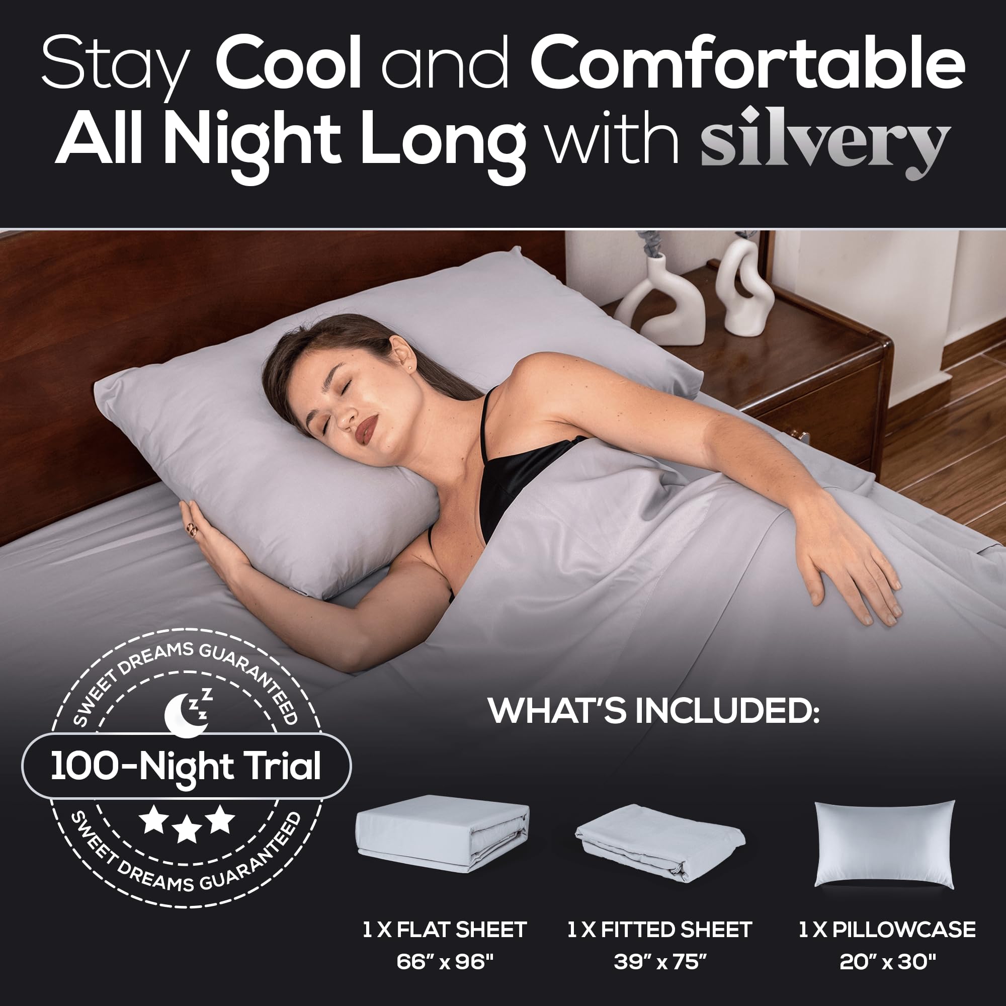Silver Infused Bed Sheets Set - Made from Extra Soft 120 GSM