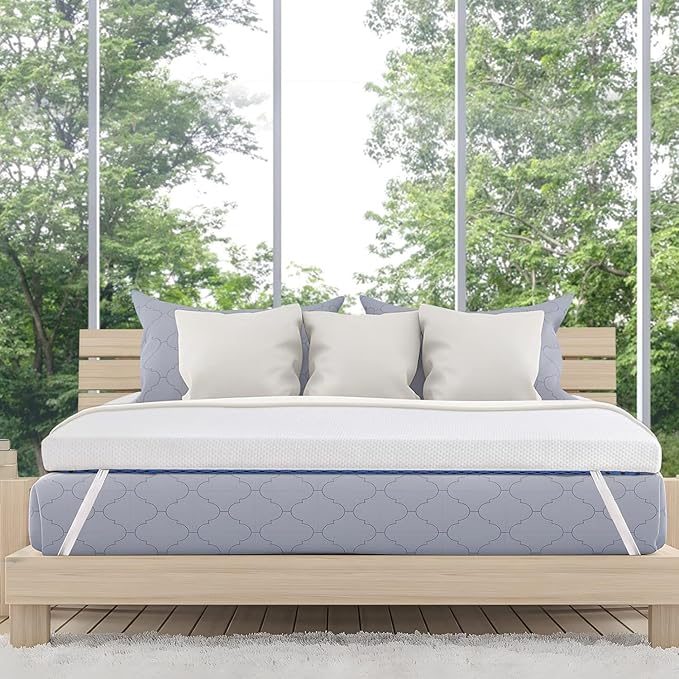 Mattress Topper King - 4Inch Gel Memory Foam Mattress Topper Cooling Mattress