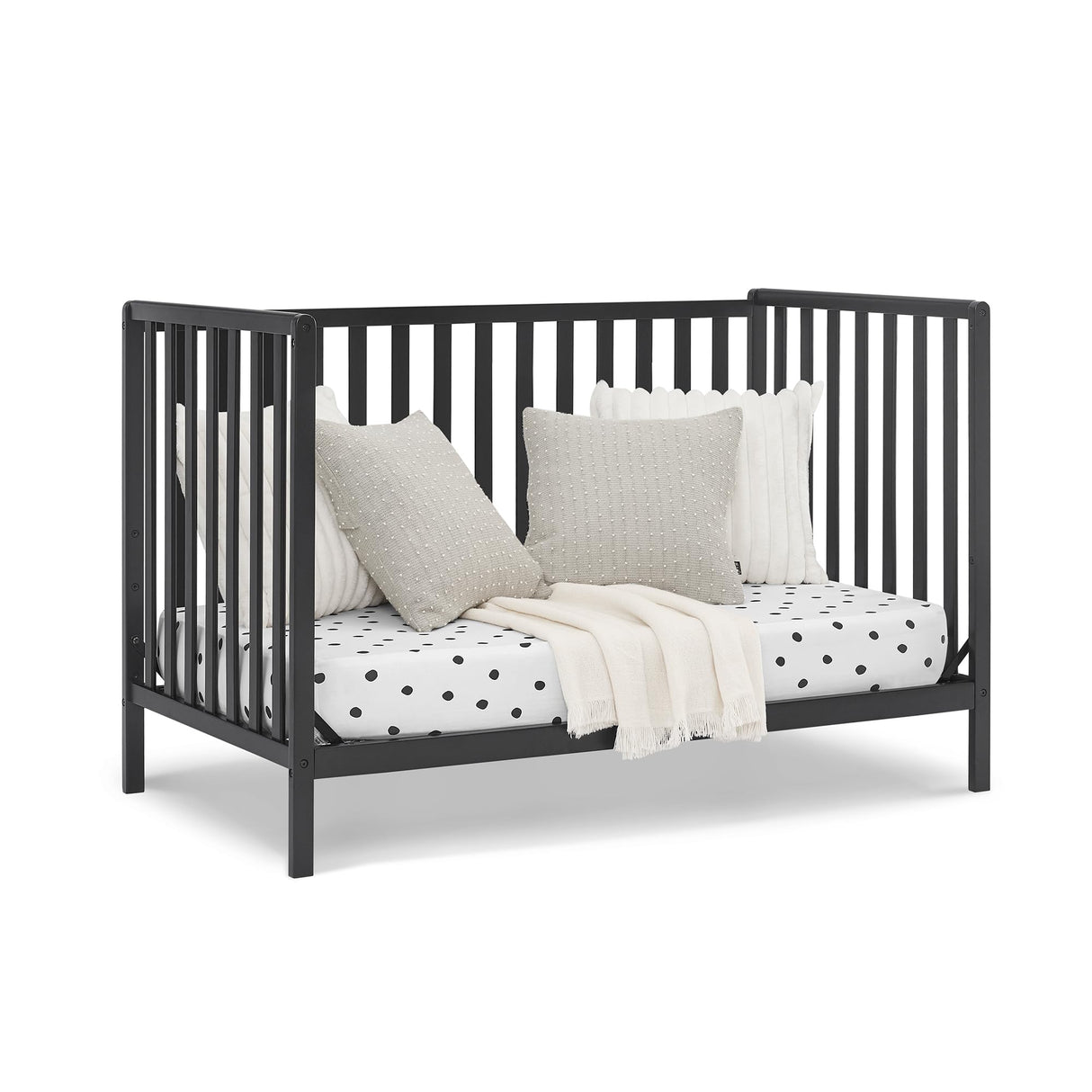 Heartland 4-in-1 Convertible Crib, Black