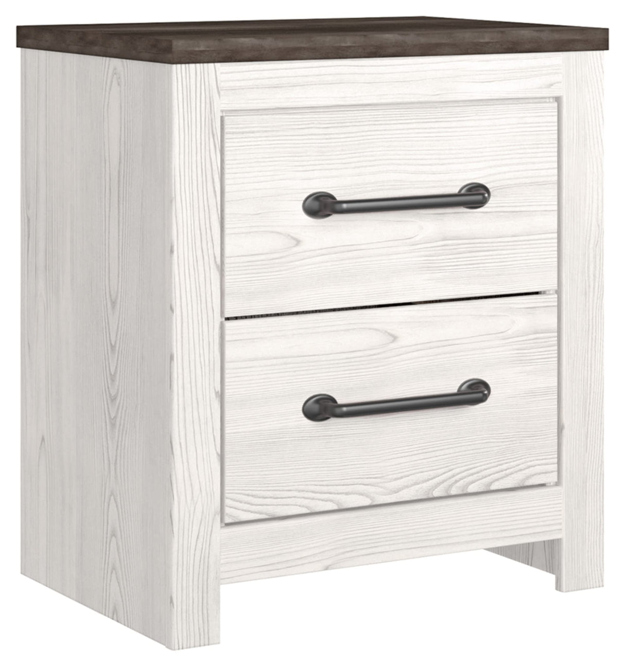 Gerridan Coastal 2 Drawer, Nightstand, White/Gray