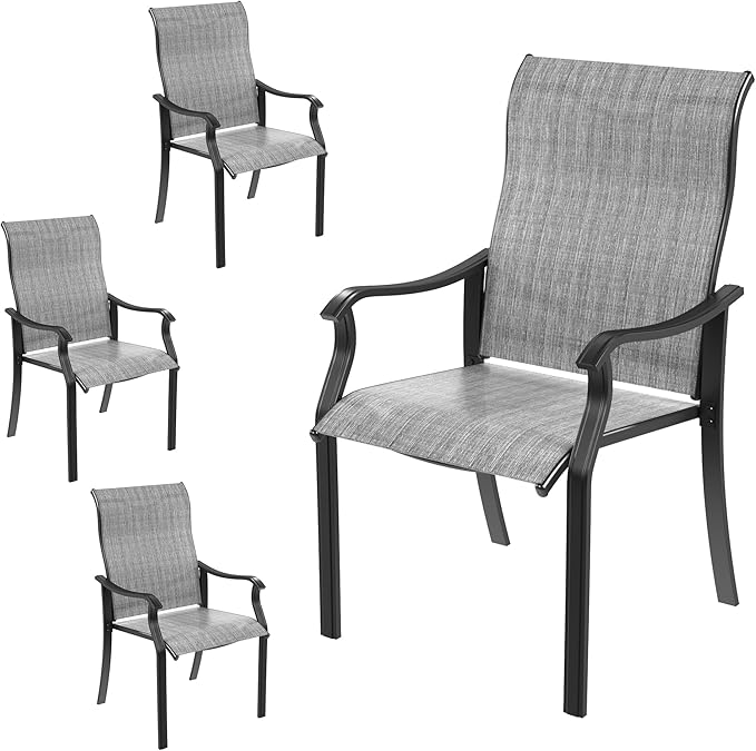 Outdoor Patio Dining Chairs Set of 4, High Back Patio Chairs