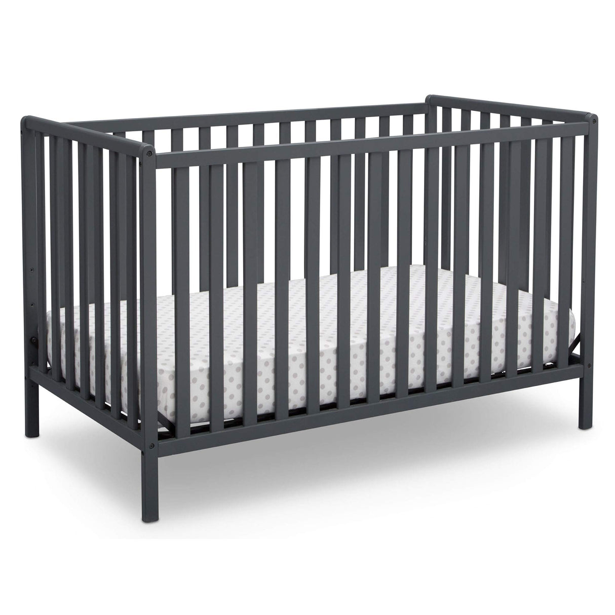 Heartland 4-in-1 Convertible Crib - Greenguard Gold Certified, Charcoal Grey