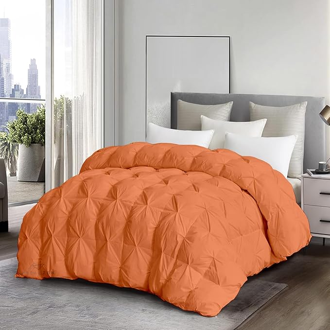 Luxurious All-Season Exquisite Pinch Pleat Design King Size 104 x 90 Down Alternative