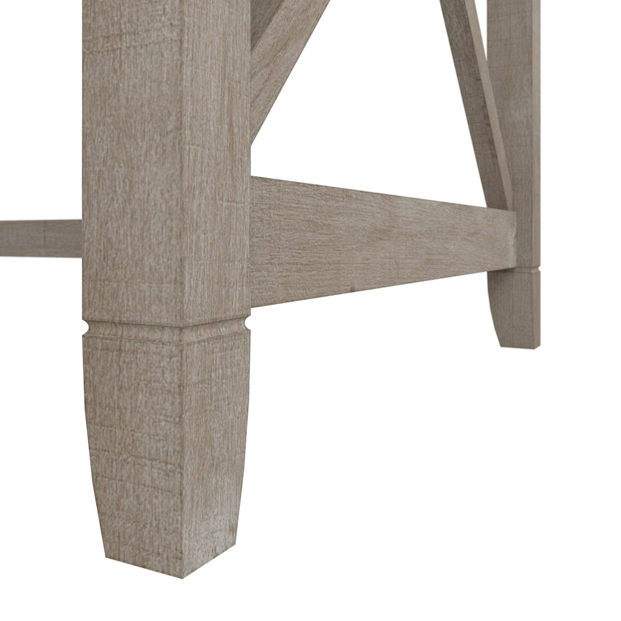 Rustic L-Shaped Home Office Desk – 60” Farmhouse Writing Desk