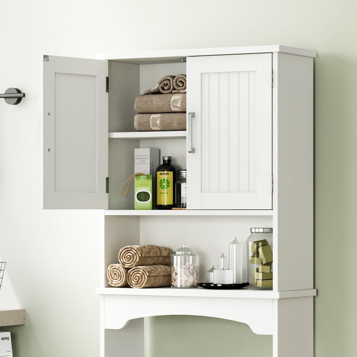 Over The Toilet Storage Cabinet, Bathroom Cabinet Over Toilet Double Door Bathroom