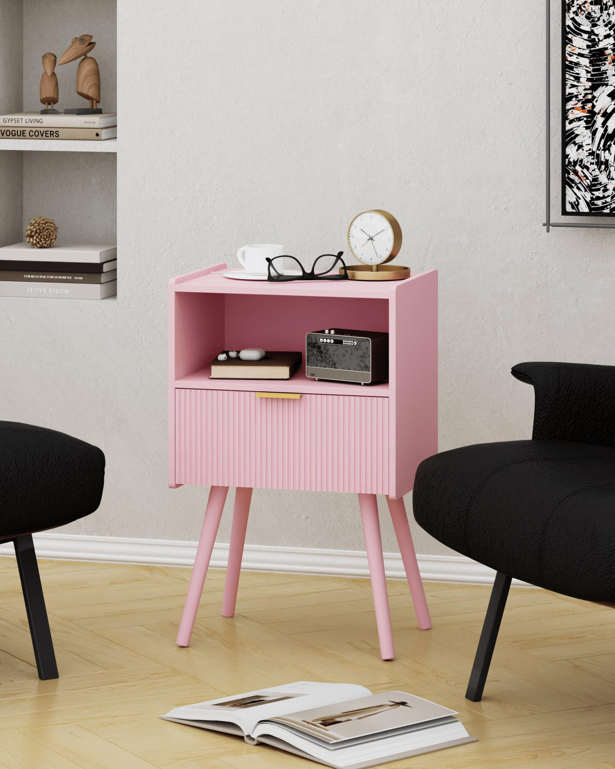 Bedside Table with Storage Drawer