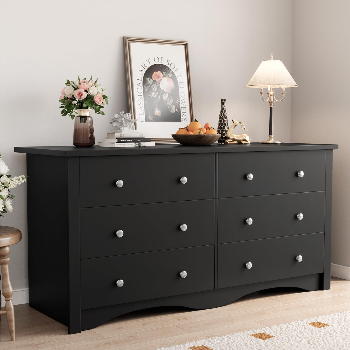 Dresser for Bedroom, 6 Drawer Dressers, Wide Storage Organizer Chest