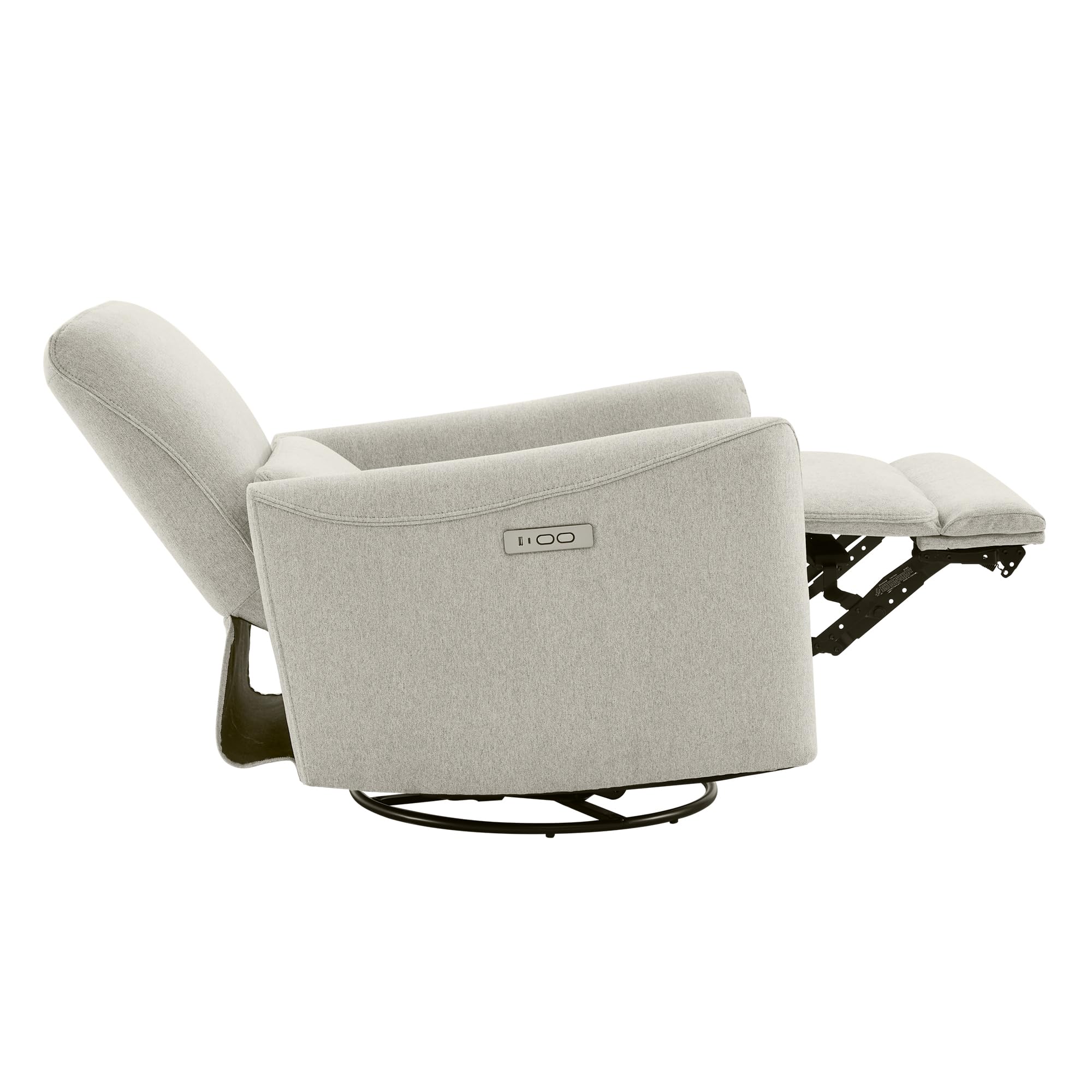 MammaNest Power Glider Swivel Recliner – 270° Rocker with USB