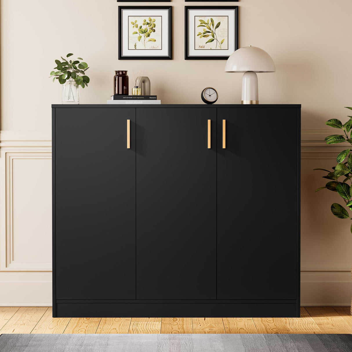 Buffet Cabinet with Storage, Accent Storage Cabinet with Doors and Shelves, Sideboard