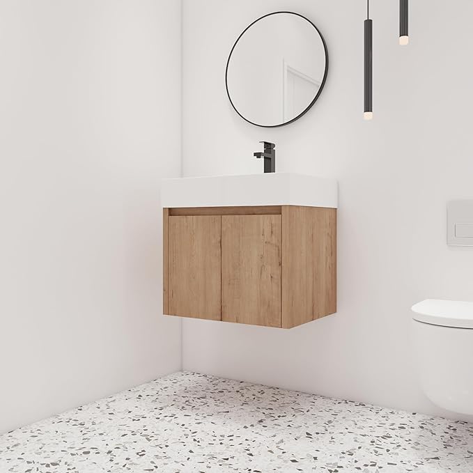 48 Inch Floating Bathroom Vanity with Sink, 48'' Single Sink Wall Mounted Bathroom Vanity