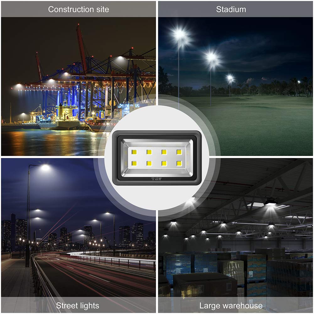 400W Outdoor LED Flood Light, 40000LM Super Bright, 110-285V, IP66 Waterproof