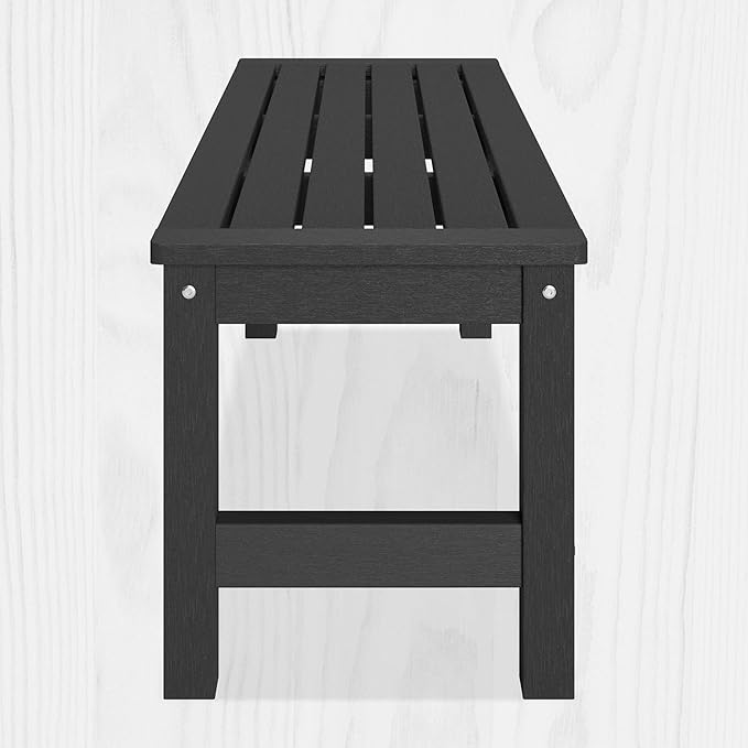 Outdoor Bench, 48’’ All Weather and Fade Resistant Knight Bench