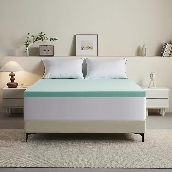 Twin Mattress Topper, 4 Inch Twin Size Cooling Gel Memory Foam Bed Toppers