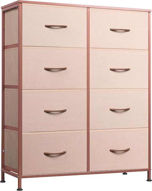 Fabric Dresser for Bedroom, Tall Dresser with 8 Drawers