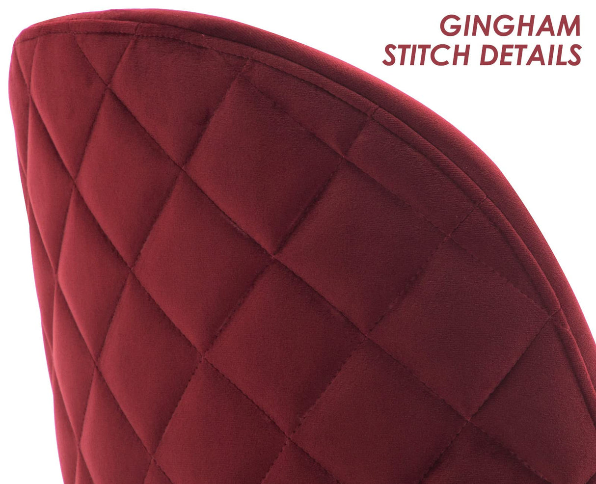 Set of 4 Velvet Dining Room Chairs, Velvet Fabric Upholstered Hostess Dining Chairs,