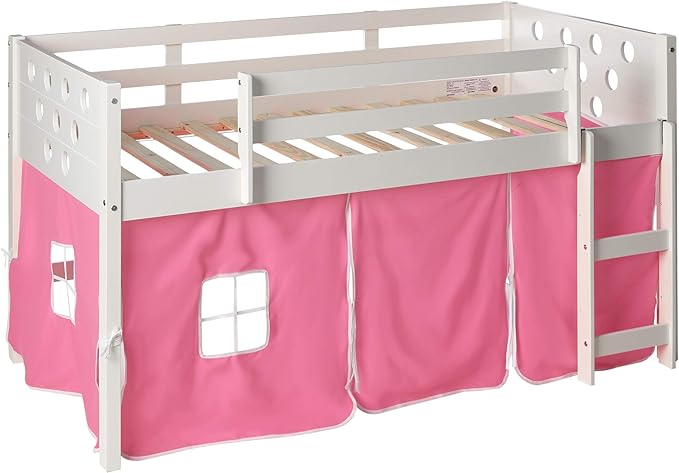 Low Loft with Pink Tent, Twin