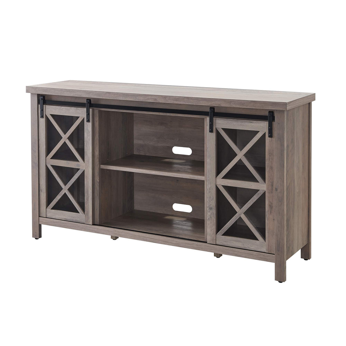 Clementine Rectangular TV Stand for TV's up to 65" in Gray Oak