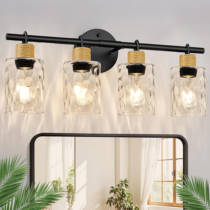 2025 Upgrade Bathroom Light Fixtures, 3-Light Coastal Vanity Lights