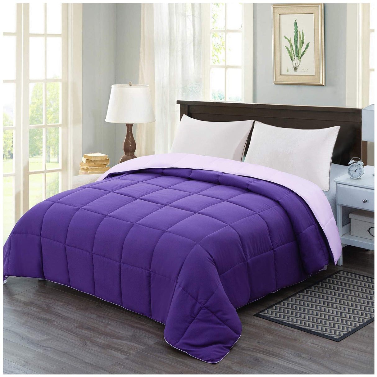 Lightweight Twin Comforter - Purple Down Alternative Comforters Twin Size Bed