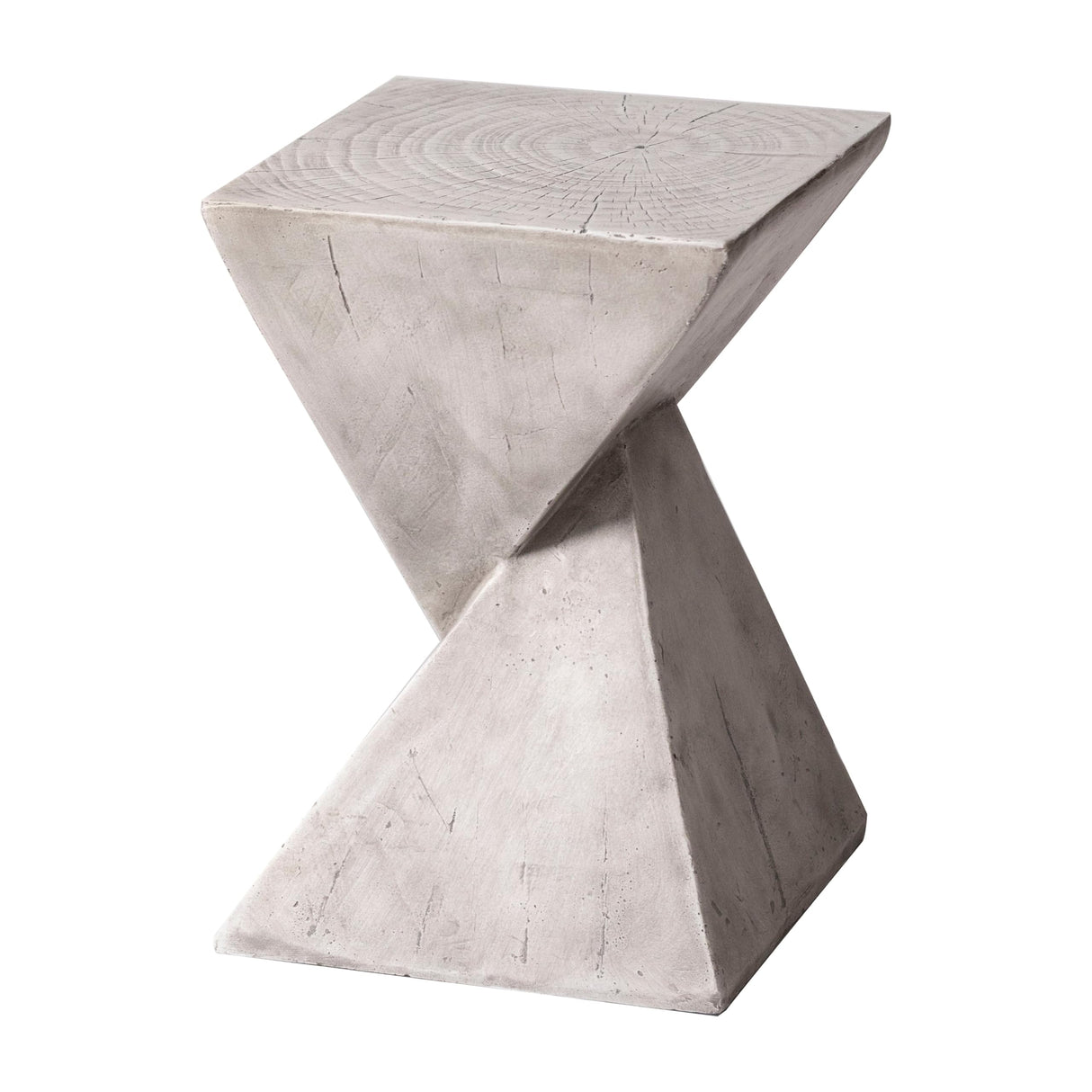 Modern Side Table Square Fiberstone Accent End Stool for Home