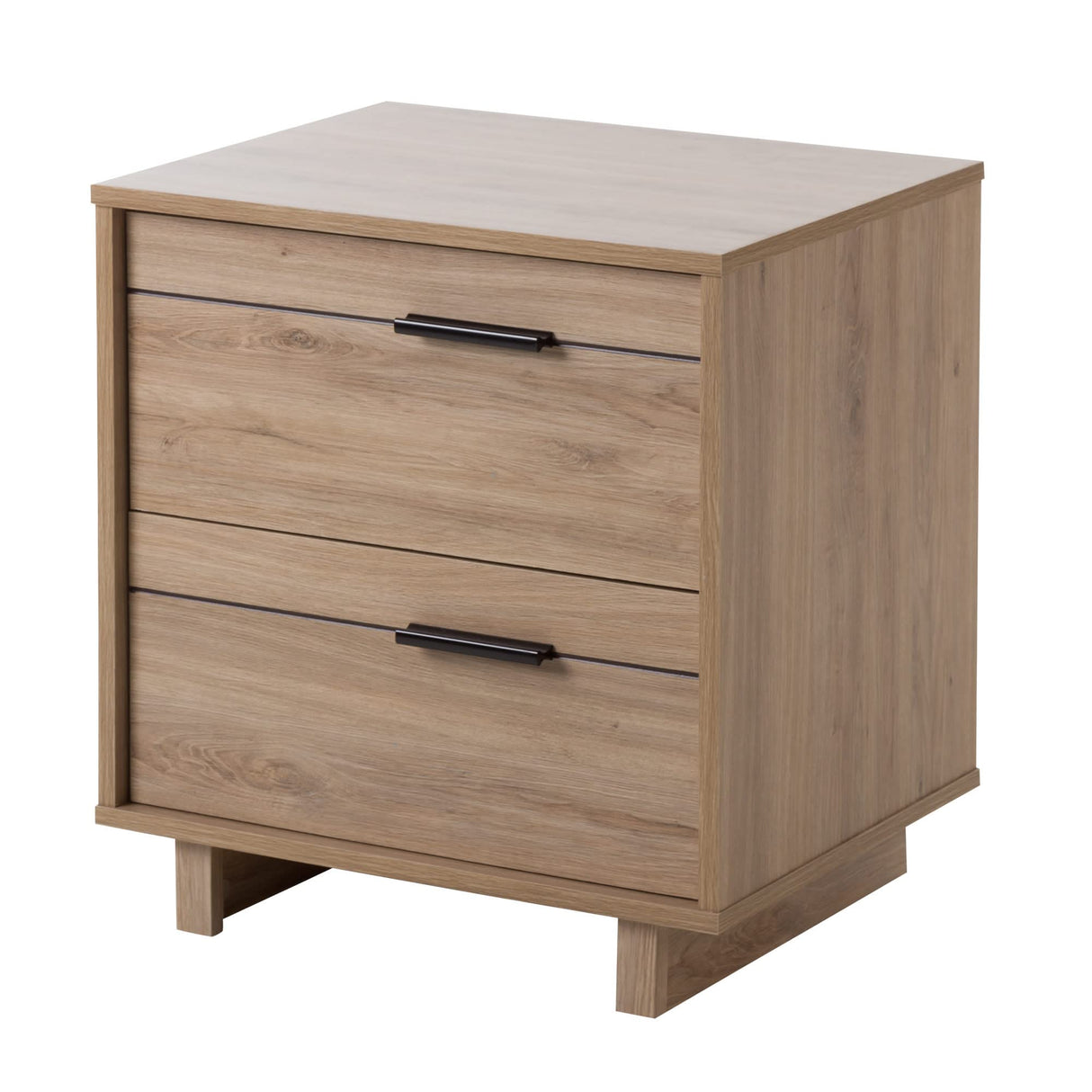 Fynn 2-Drawer Nightstand, 0, 16.5"D x 21.06"W x 23.06"H, Rustic Oak