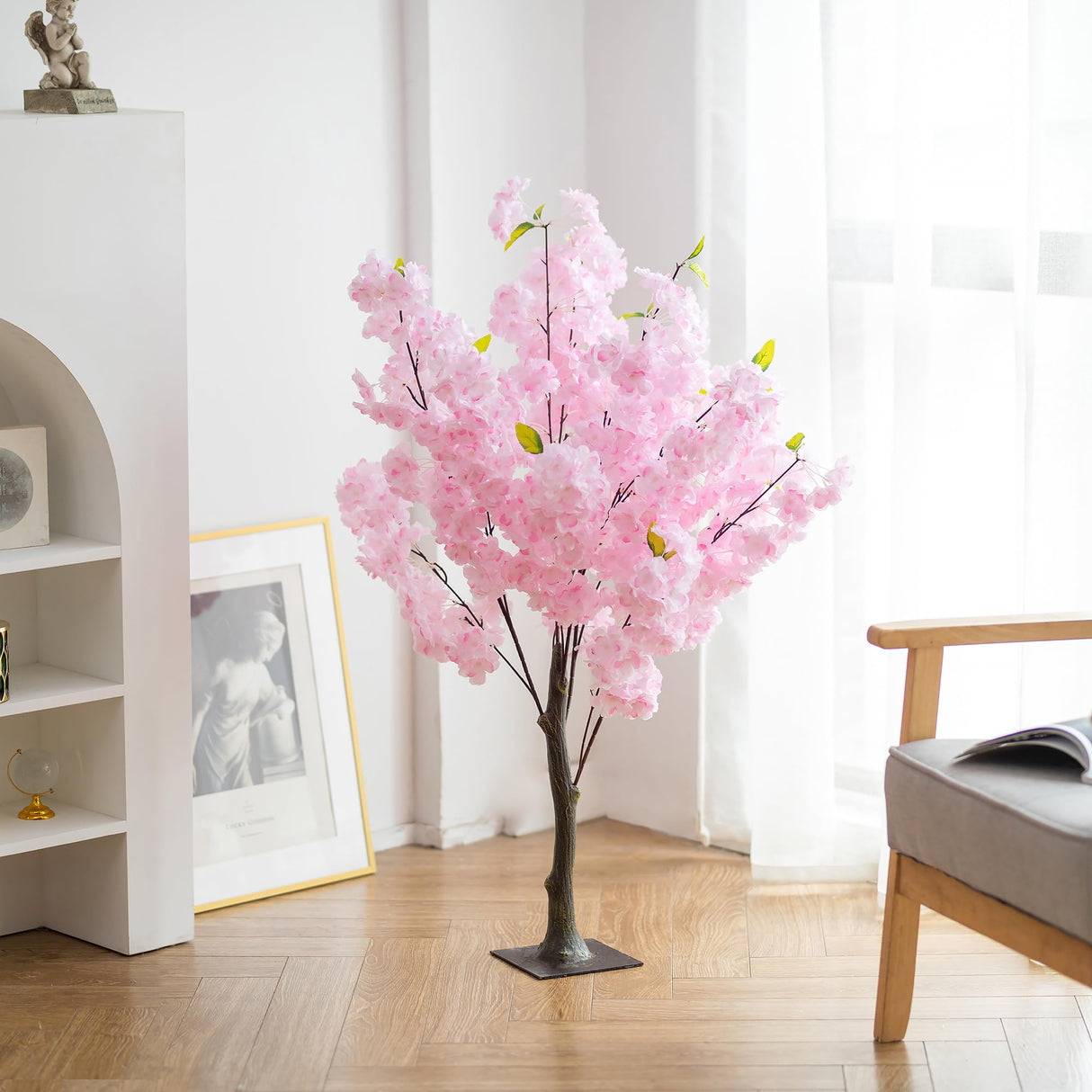 Cherry Blossom Tree Centerpiece: 6 Pcs Pink 39.3 Inch Tall Artificial Cherry Blossom