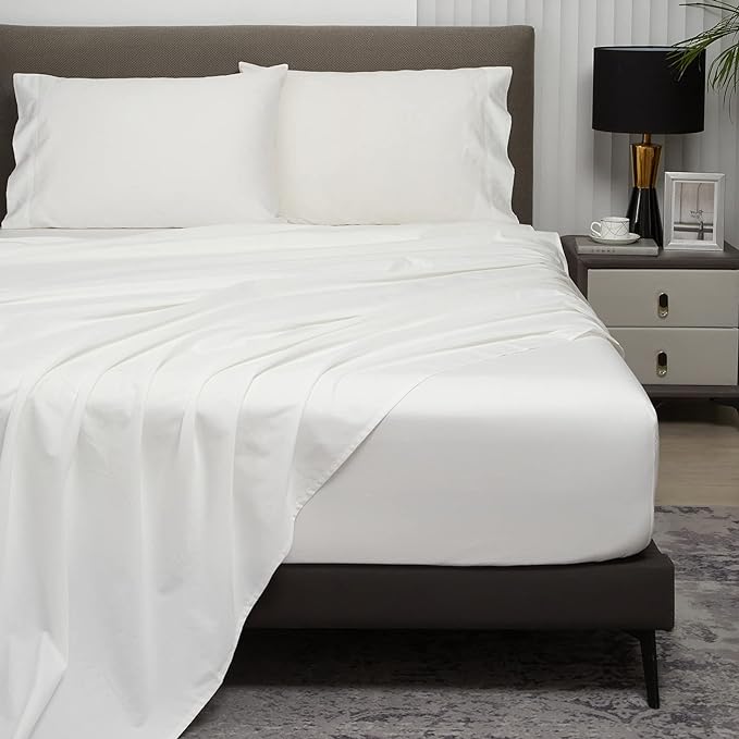 Queen Sheet Sets Fits 18"-24" in Deep Mattress -100% Cotton Queen Sheet Set