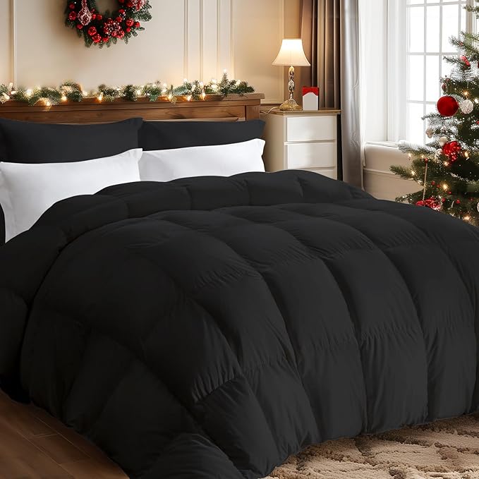 Cloud Soft Hotel Collection Comforters with 100% Cotton Cover (90x90 Inch, White)