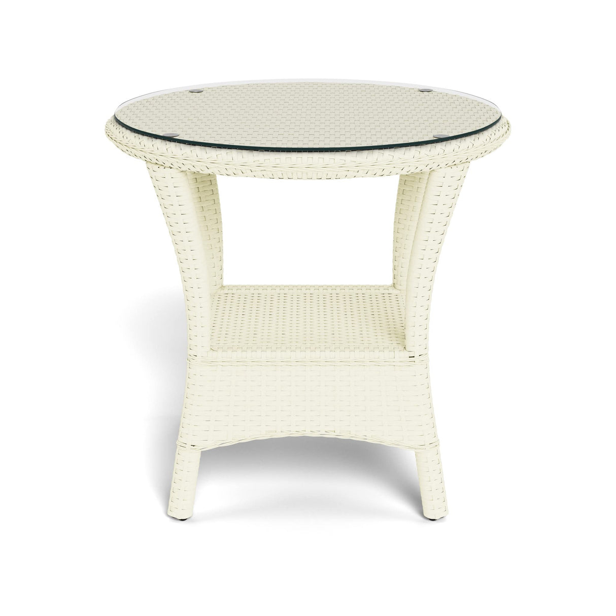 Outdoor Bayview Side Table, 24” Diameter Round x 23”H, Magnolia