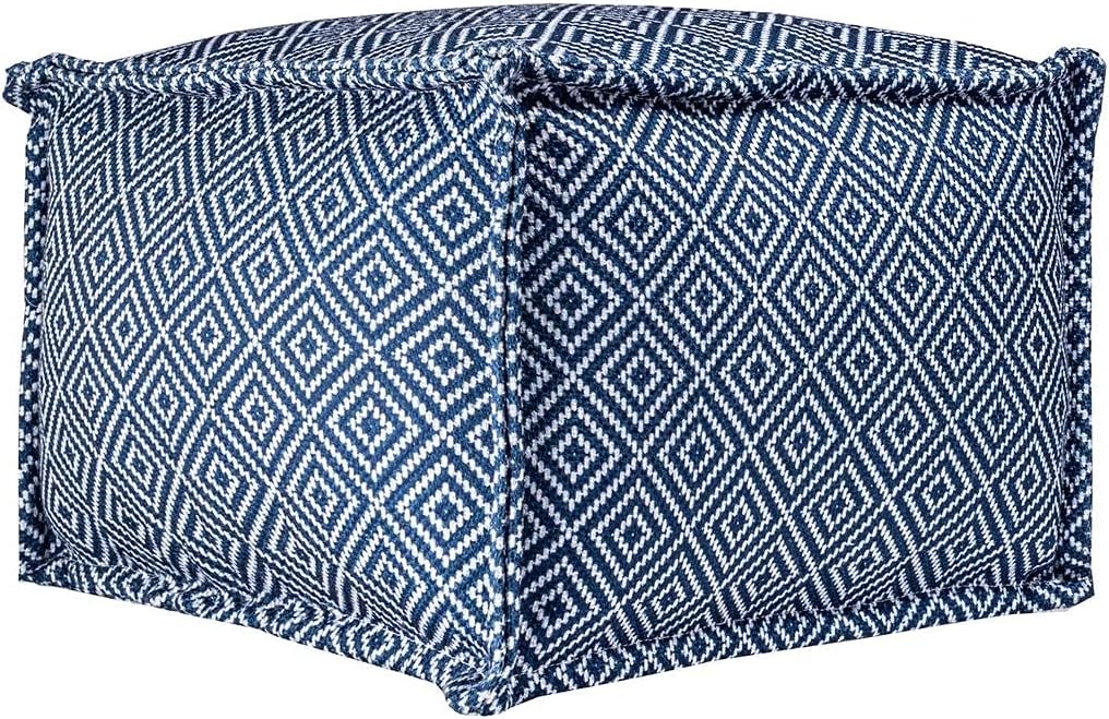 Aztec Print Indoor/Outdoor Ottoman Pouf