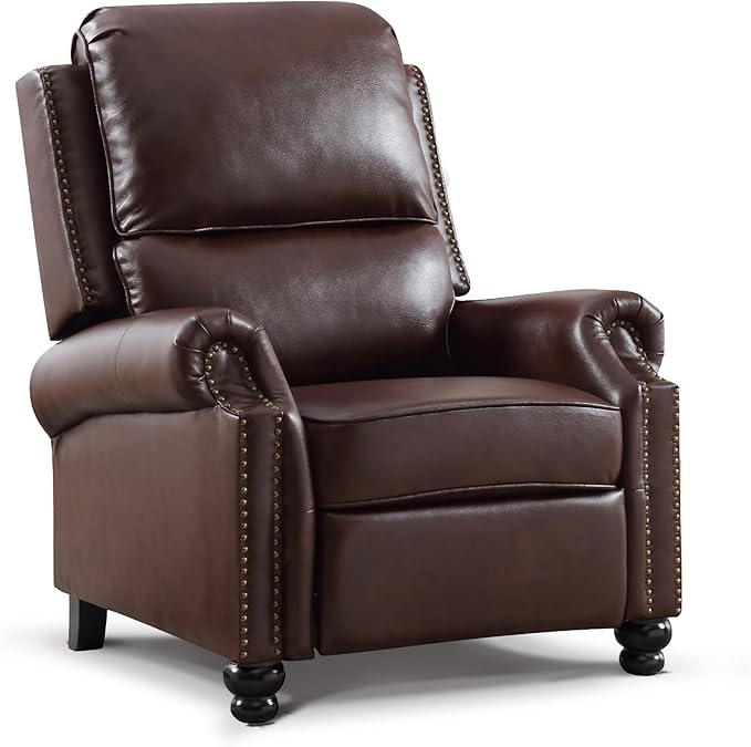 Bonzy Home Pushback Recliner Chair – Manual Upholstered Accent Chair