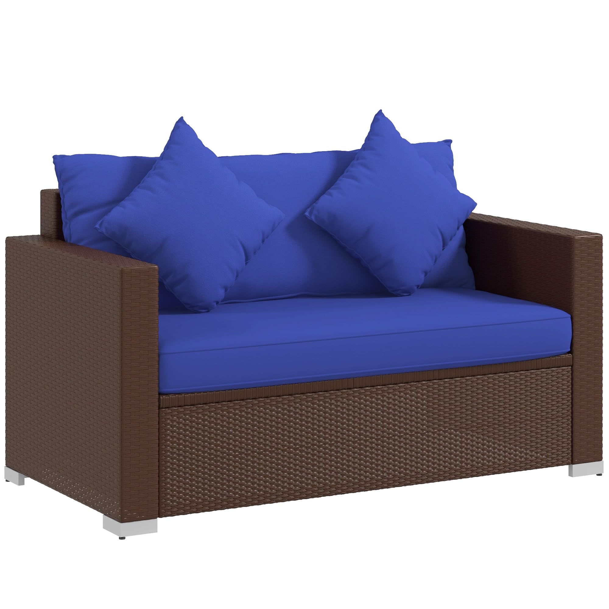 Loveseat with Cushions, 2-Seat Outdoor